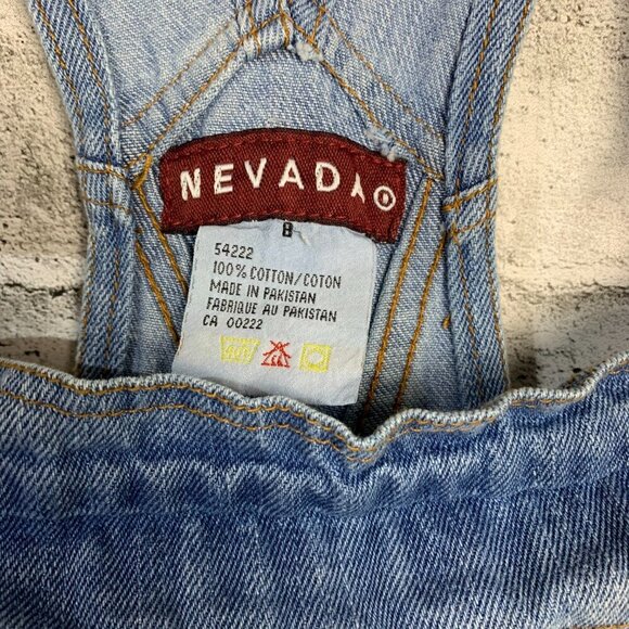 Vintage 90s Nevada Oversized Baggy Fit Carpenter Cargo Denim Overalls - Picture 9 of 9